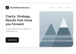 Professional services website preview